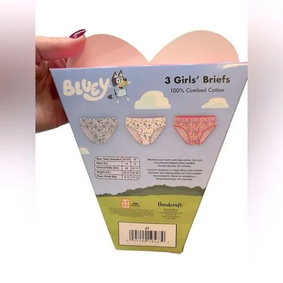 Childrens Character Valentine's Day Underwear Set, Bluey, size 4T - Picture 4 of 5